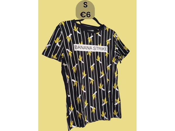 Glo-story t-shirt zwart banana strike S