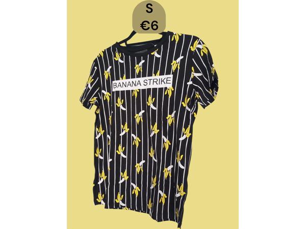 Glo-story t-shirt zwart banana strike S