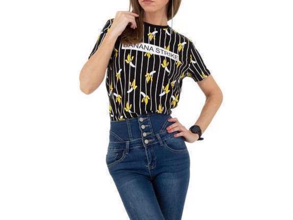 Glo-story t-shirt zwart banana strike S