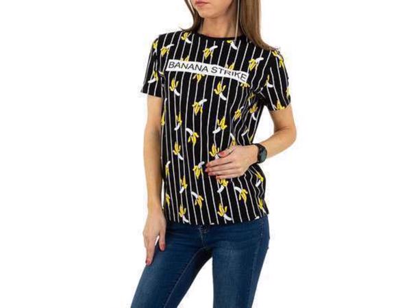 Glo-story t-shirt zwart banana strike S