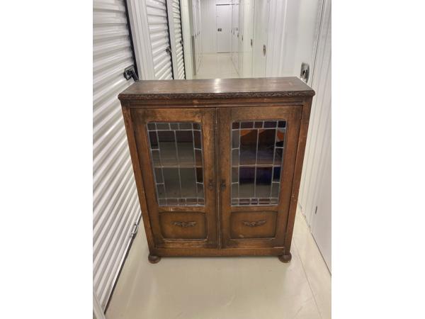 Houten Brocante Vitrinekastje