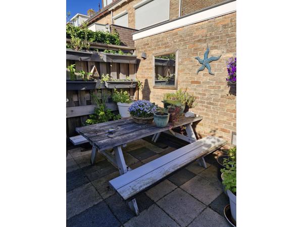 picknick tafel van Douglas hout, licht beschadigd
