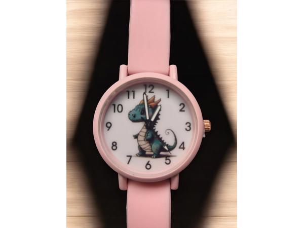 Horloge voor Kinderen - Draak - Kast 34 mm - Roze