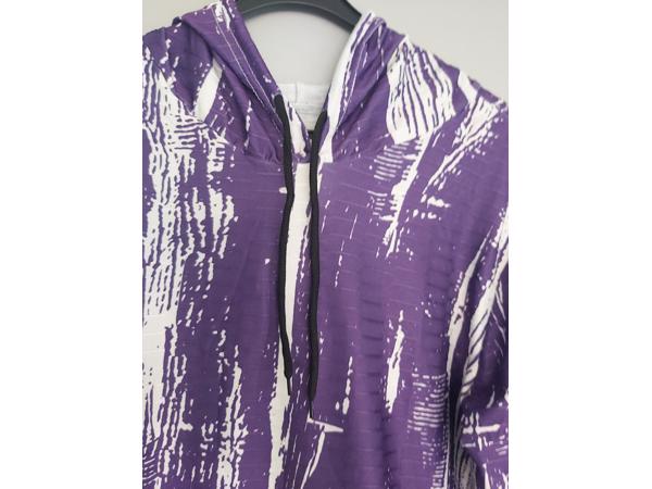 Fashion 2 delig huispak violet paars wit S/M