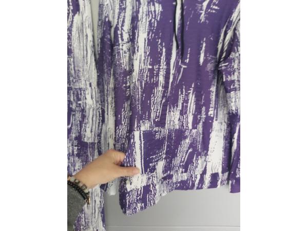 Fashion 2 delig huispak violet paars wit S/M