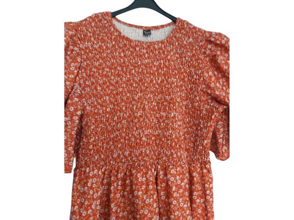 Lange zomer jurk oranje L