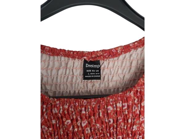 Lange zomer jurk oranje L