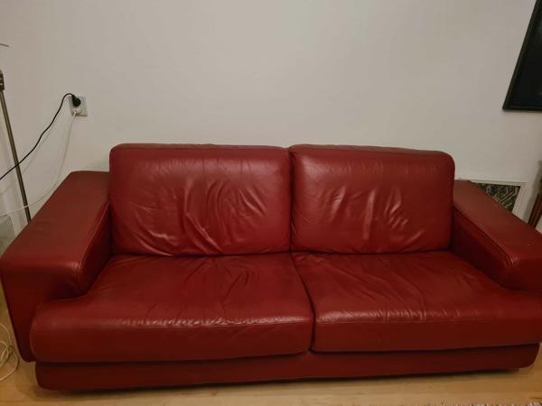 Gratis rode leren bank