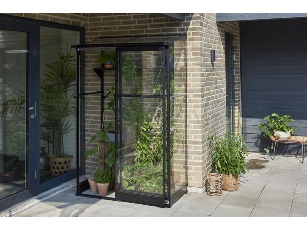 Tuinkas Qube LT 24, zwart, VG 3mm + PC 6 mm