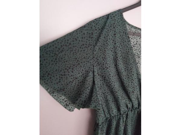 Shein zomerjurk groen panterprint L