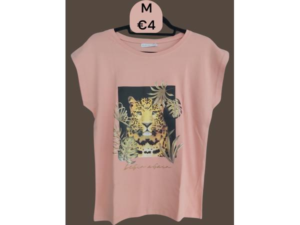 Glo-story t-shirt roze tijger M