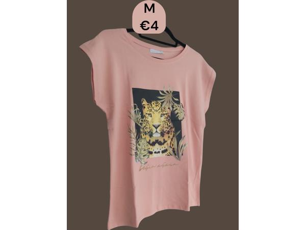 Glo-story t-shirt roze tijger M