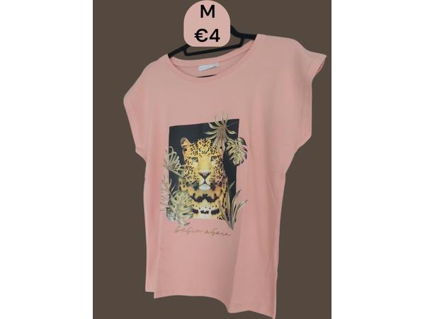 Glo-story t-shirt roze tijger M