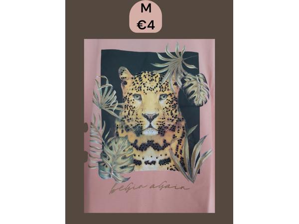 Glo-story t-shirt roze tijger M