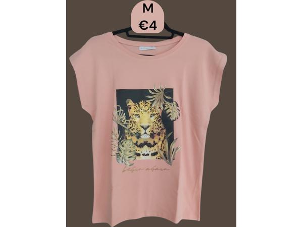 Glo-story t-shirt roze tijger M