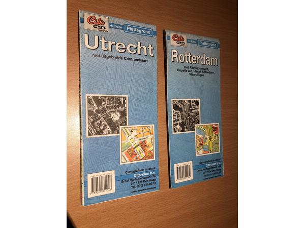 Stads plattegrond Utrecht en Rotterdam
