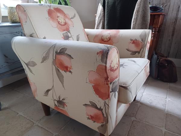 Fauteuils , 2 st,  kleurrijk, met bloemen