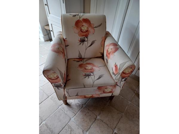 Fauteuils , 2 st,  kleurrijk, met bloemen