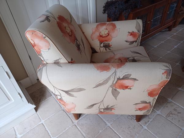 Fauteuils , 2 st,  kleurrijk, met bloemen