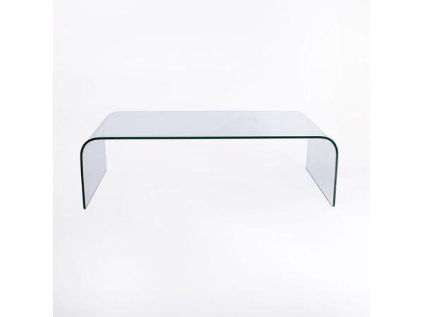 Moderne geheel glazen salontafel