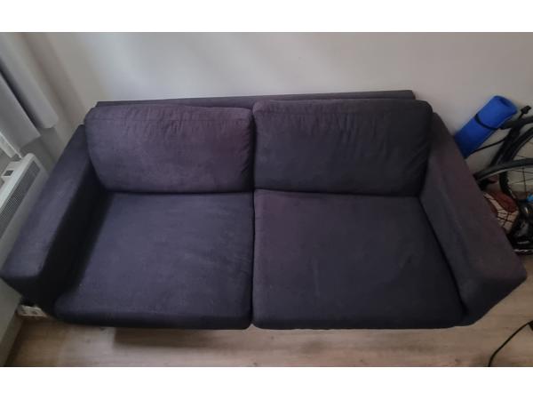 Grijse corduroy bank