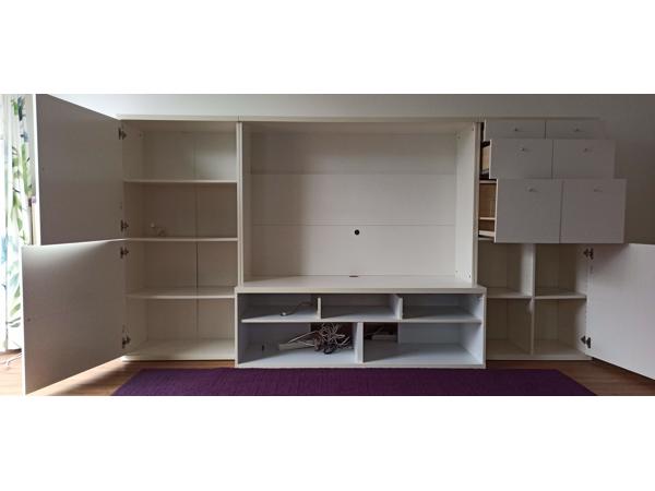 Modern wit 3-delig TV meubel