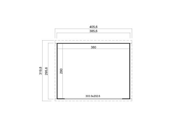 Blokhut Pernilla 385x295 Onbehandeld vuren
