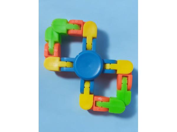 Flexibele Fidget Spinner blauw meerkleurig