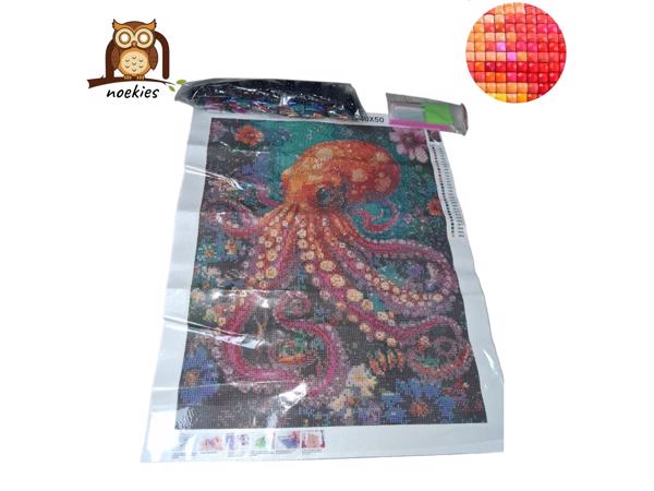 nr 30 Diamond Painting octopus 50x40cm (vierkant)