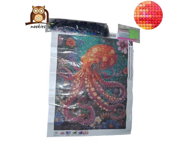 nr 30 Diamond Painting octopus 50x40cm (vierkant)