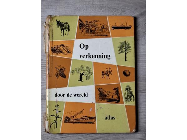 Verzameling oude schoolboeken/ Bosatlas /