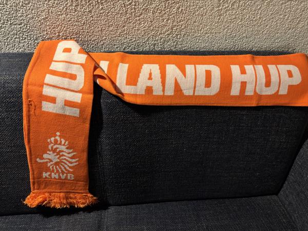 Oranje KNVB Croky acryl sjaal met franjes NIEUW
