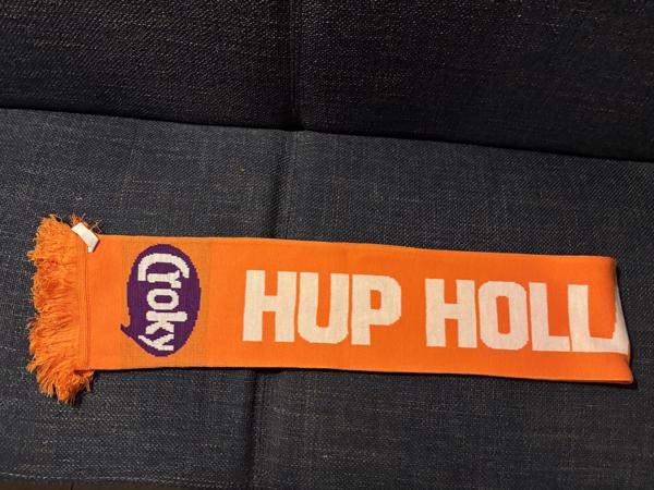Oranje KNVB Croky acryl sjaal met franjes NIEUW