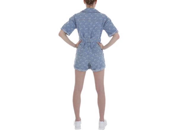 White Icy spijker playsuit maantjes blauw M/38