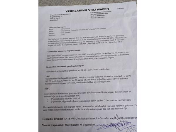 Te koop salon pistool 6mm