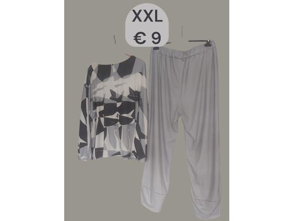 2 delige set grijs XXL