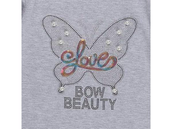 Seagull longsleeve t-shirt grijs vlinder glitter 170/176