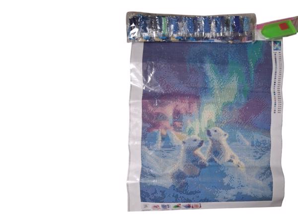 nr 18 Diamond Painting ijsberen 50x40cm (vierkant)