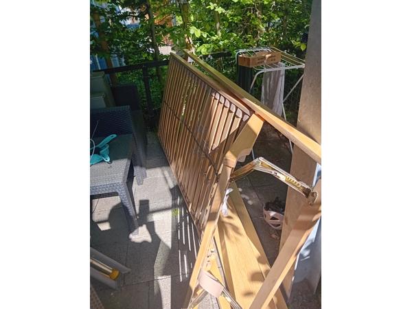 Houten verstelbare ledikant handmatig+ matras