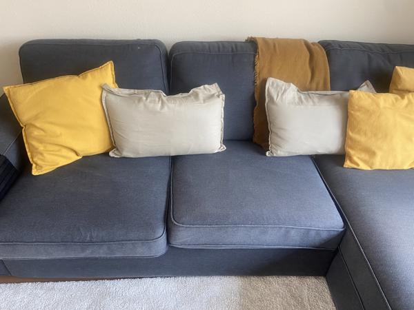 Ikea bank met chaise lounge grijs