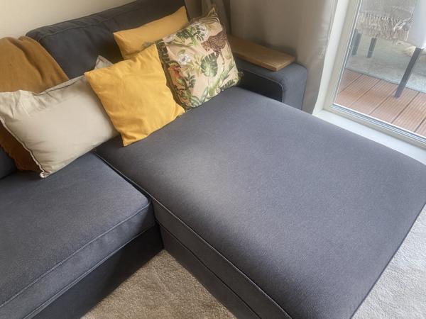 Ikea bank met chaise lounge grijs