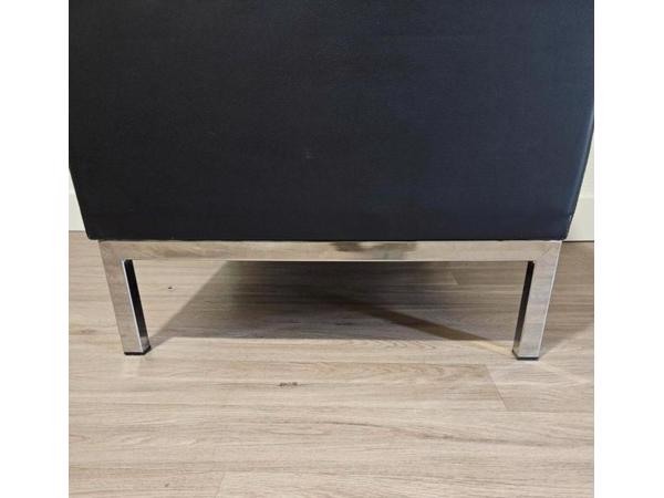 Lamm Polo designfauteuil in zwart leder