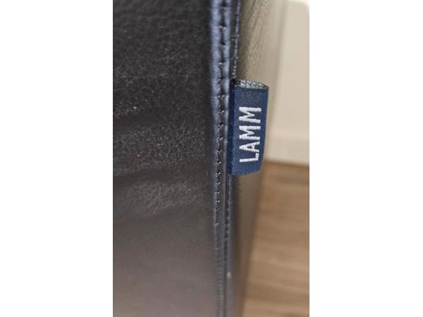 Lamm Polo designfauteuil in zwart leder