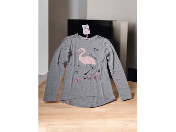 Seagull longsleeve t-shirt grijs flamingo we run 158/164