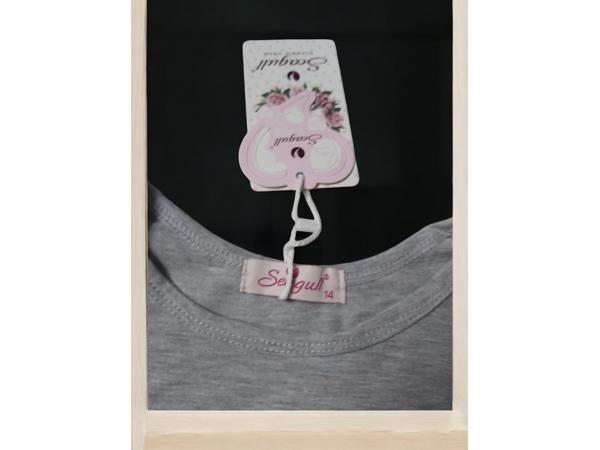 Seagull longsleeve t-shirt grijs flamingo we run 158/164