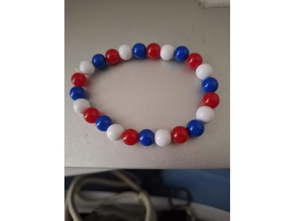 Rood wit blauw armband