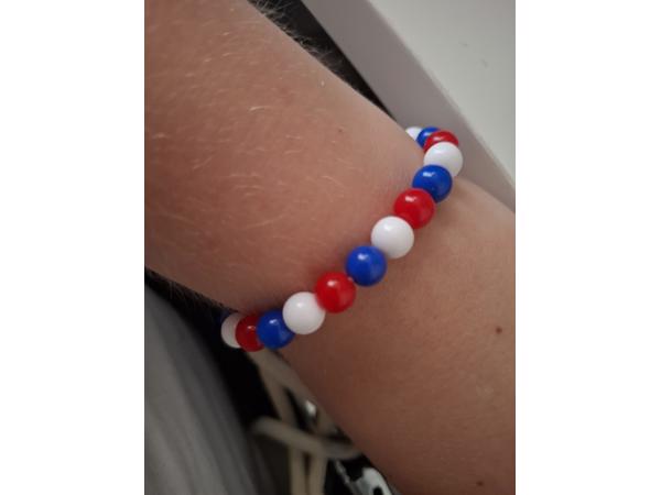 Rood wit blauw armband