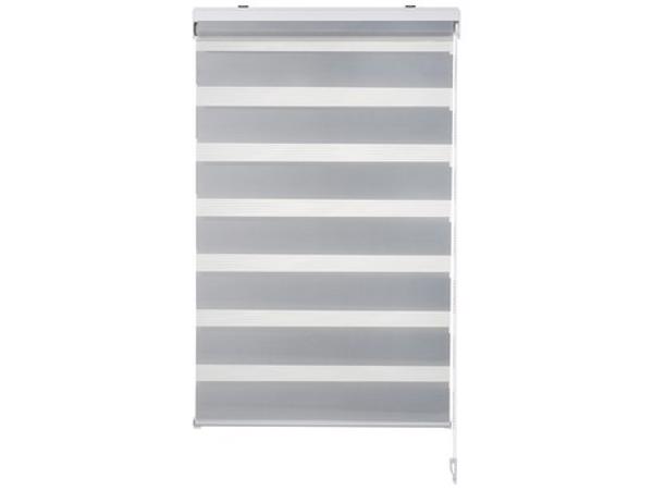 Duo Rolgordijn, kleur grijs/transparant