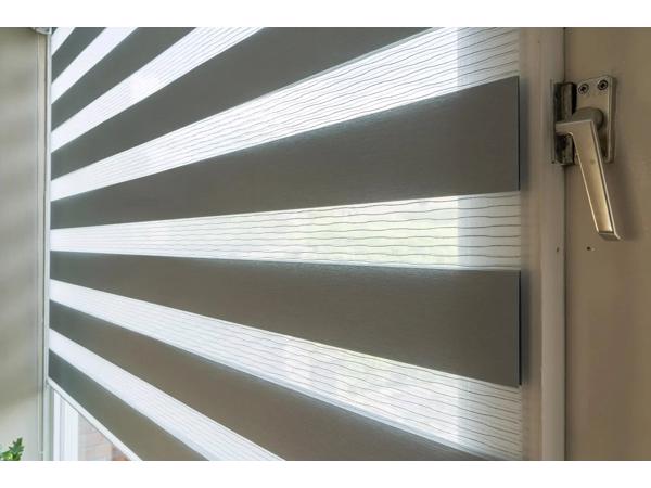 Duo Rolgordijn, kleur grijs/transparant