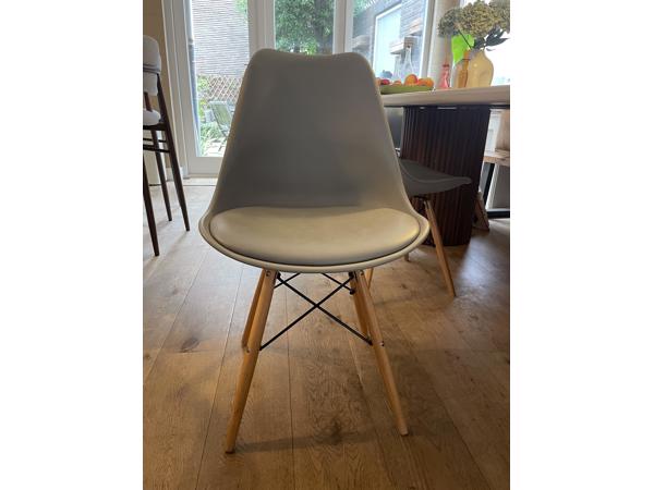 set van 4 eetkamerstoelen, grijs